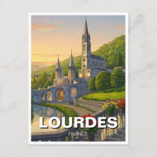 Lourdes Frankreich Reise Postkarte