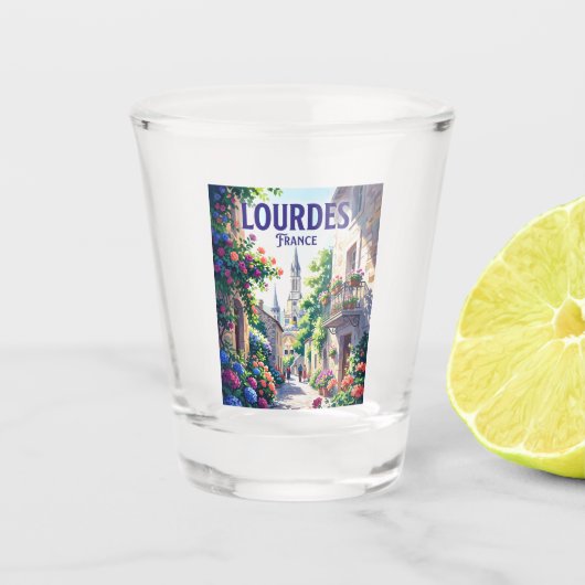 Lourdes Frankreich Schnapsglas (Vorderseite)