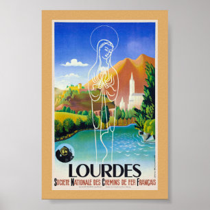Lourdes Frankreich Vintage Poster 1939