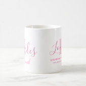 Lourdes Name Bedeutung und monogramm rosa Text Kaffeetasse (Mittel)