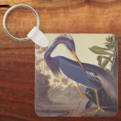 Lousiana Heron in Grau, Green und Blue von Audubon Schlüsselanhänger (Vorderseite)