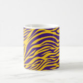 Lousiana Tiger Stripes Lila und Gold Kaffeetasse (Mittel)