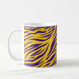 Lousiana Tiger Stripes Lila und Gold Kaffeetasse