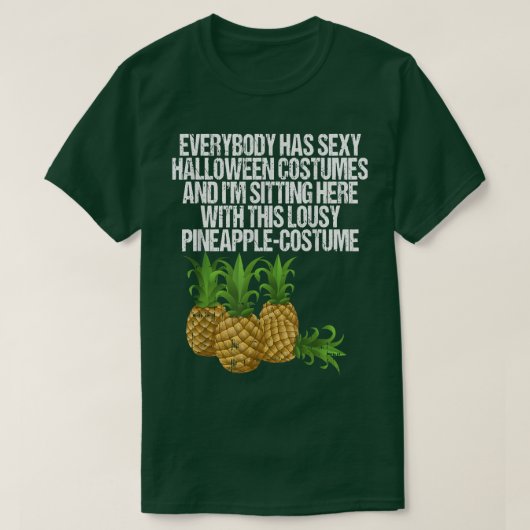 Lousy Ananas Kostüm Funny Easy Fruits Hallowee T-Shirt (Design vorne)