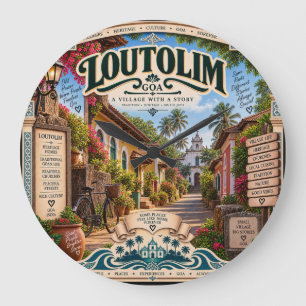 Loutolim — Kulturerbe Herz von Südgoa 🏡 Große Wanduhr