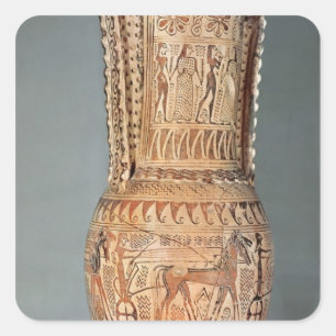 Loutrophoros, das eine Sphinx darstellt Quadratischer Aufkleber