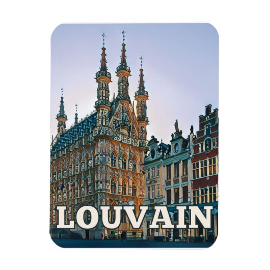 Louvain Belgien Foto von Vintage Magnet (Vertikal)
