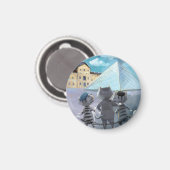 Louvre Circle Magnet (verschiedene Größen) (Vorderseite/Rückseite)