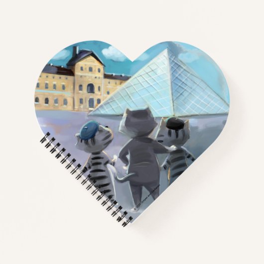 Louvre Heart Shaped Notebook Notizblock (Vorderseite)