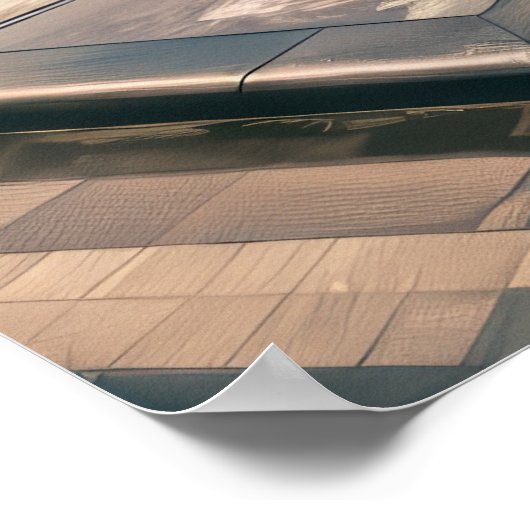 Louvre im Abend Ölgemälde Poster (Ecke)