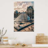 Louvre im Abend Ölgemälde Poster (Küche)