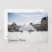 Louvre im weißen Winter Paris Postkarte (Vorne/Hinten)