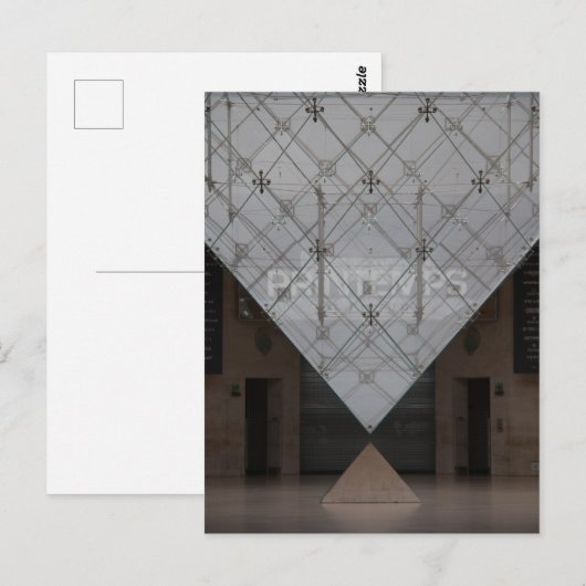 Louvre Invertierte Pyramide - Innenansicht Postkarte (Vorne/Hinten)