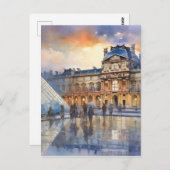 Louvre Museum Paris Art Postkarte (Vorne/Hinten)