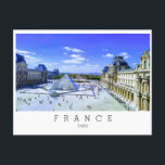 Louvre museum, Paris, Frankreich Postcard Postkarte<br><div class="desc">Blick auf das Louvre Museum aus der 2. Etage des Museums. Anpassbarer Text.</div>