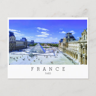 Louvre museum, Paris, Frankreich Postcard Postkarte