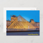 Louvre Museum Paris Postkarte (Vorne/Hinten)