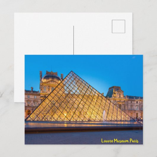 Louvre Museum Paris Postkarte (Vorne/Hinten)