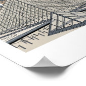 Louvre Museum Paris Pyramid Poster (Ecke)