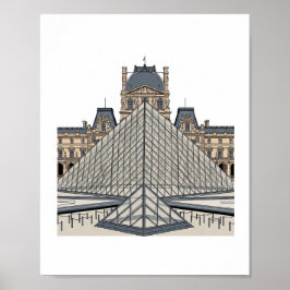 Louvre Museum Paris Pyramide Poster