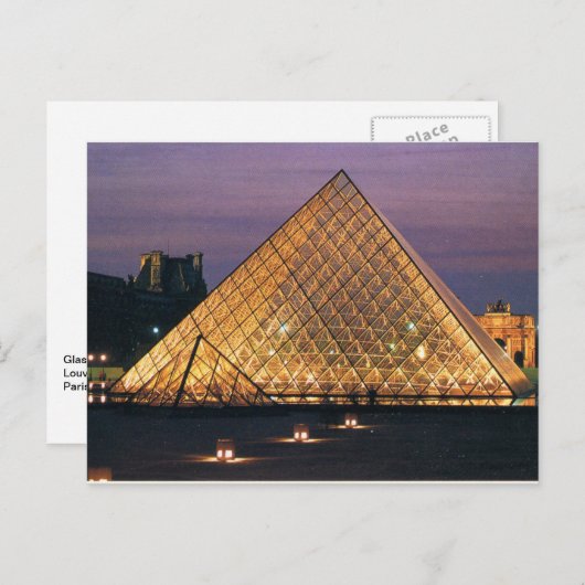 Louvre Museum Postkarte (Vorne/Hinten)