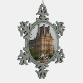 Louvre Museum Schneeflocken Zinn-Ornament (Links)