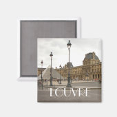 Louvre. Paris, Frankreich Magnet (Vorderseite/Rückseite)