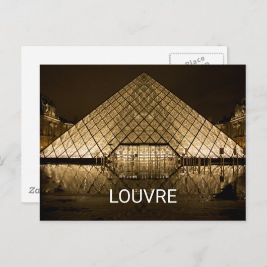 Louvre, Paris/Frankreich Postkarte (Vorne/Hinten)