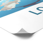 Louvre Paris Travel Print Poster (Ecke)