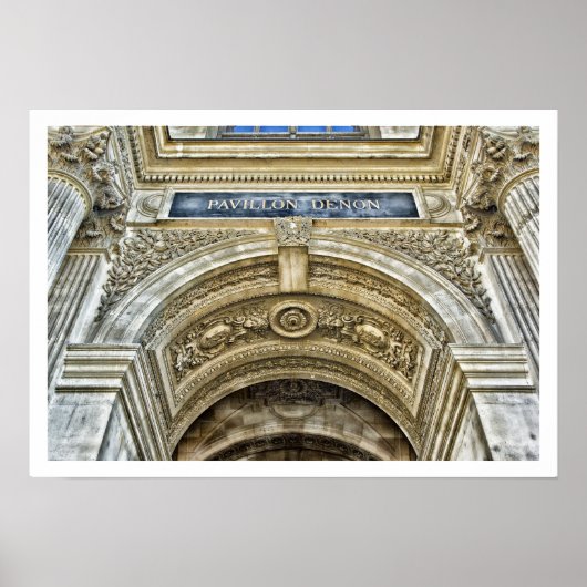 Louvre, Pavillon Denon Archway, Paris Poster (Vorne)