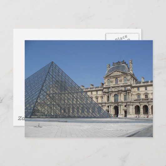 Louvre Postkarte (Vorne/Hinten)