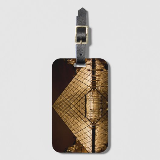 Louvre Pyramid Gepäckanhänger (Vorderseite Vertikal)