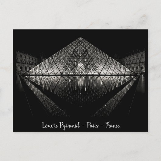 Louvre Pyramid, Paris, Frankreich Postkarte (Vorderseite)