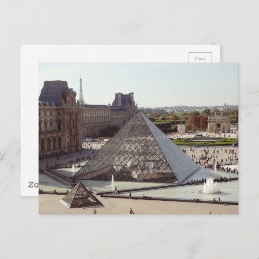 Louvre Pyramid Postkarte (Vorne/Hinten)