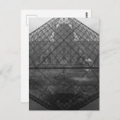 Louvre Pyramid Reflection, Paris Postkarte (Vorne/Hinten)