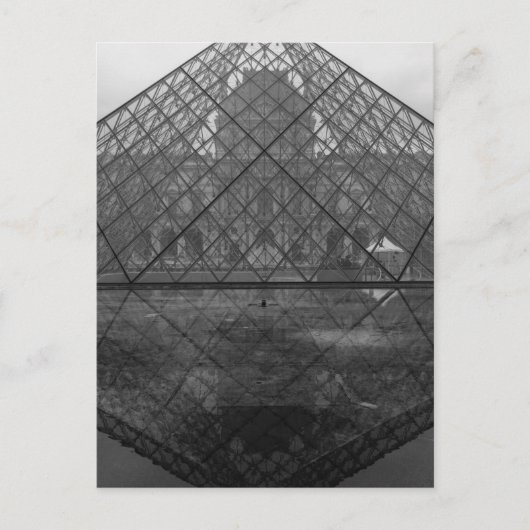 Louvre Pyramid Reflection, Paris Postkarte (Vorderseite)