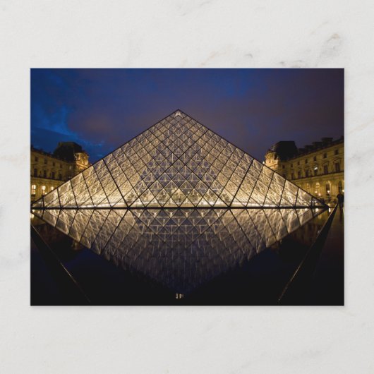 Louvre Pyramid vom Architekten I.M. Pei bei Postkarte (Vorderseite)