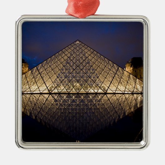 Louvre Pyramid vom Architekten I.M. Pei Silbernes Ornament (Vorne)