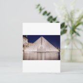Louvre Pyramide france paris nachts Postkarte (Stehend Vorderseite)