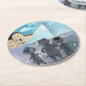 Louvre Round Paper Untersetzer (Set von 6 Jahren) (Angewinkelt)