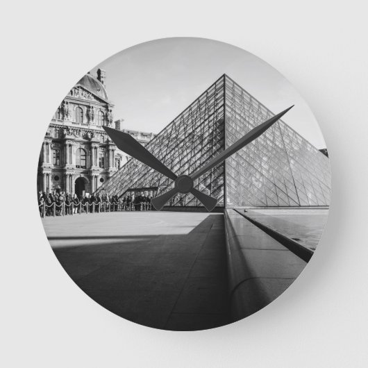 Louvre Runde Wanduhr (Vorderseite)