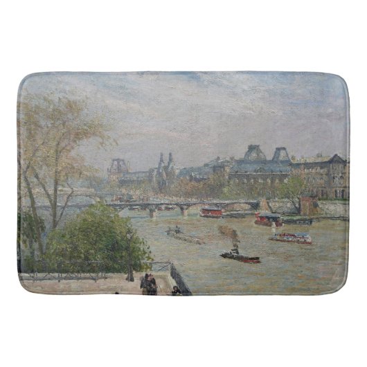 Louvre, Spring Camille Pissarro Badematte (Vorderseite)