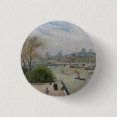 Louvre, Spring Camille Pissarro Button (Vorderseite)