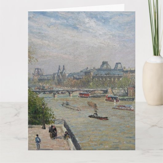 Louvre, Spring Camille Pissarro Karte (Vorderseite)