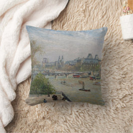 Louvre, Spring Camille Pissarro Kissen
