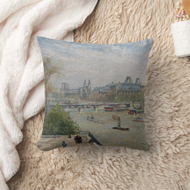 Louvre, Spring Camille Pissarro Kissen (Decke)