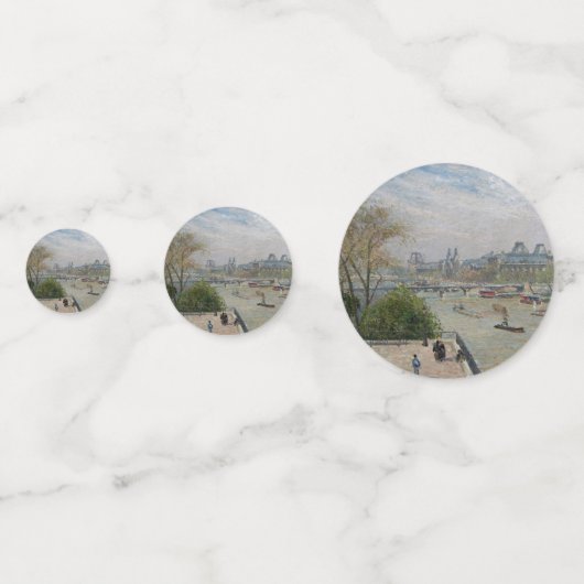 Louvre, Spring Camille Pissarro Konfetti (Rückseiten)