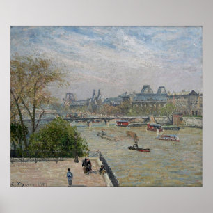 Louvre, Spring Camille Pissarro Poster