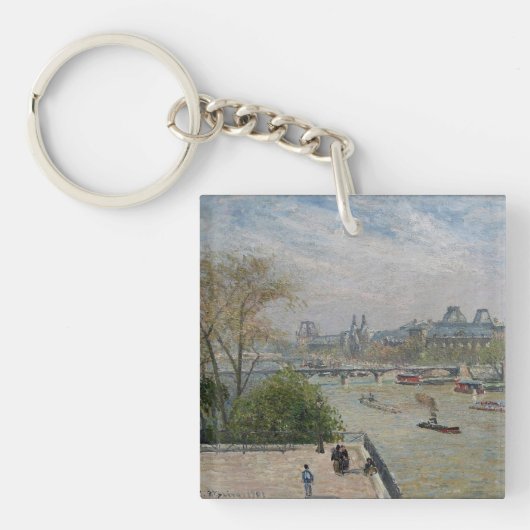 Louvre, Spring Camille Pissarro Schlüsselanhänger (Vorderseite)