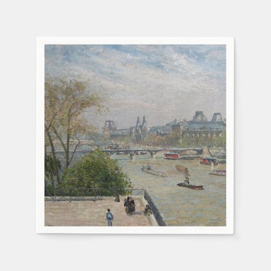 Louvre, Spring Camille Pissarro Serviette (Vorderseite)